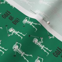 (small scale) Golf or Die! Skeleton golfer - green - LAD24