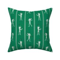 Skeleton golfer - vertical stripes - green - LAD24