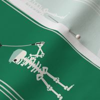 Skeleton golfer - vertical stripes - green - LAD24