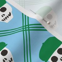 Skeleton Golfer - Plaid - Green/Blue - LAD24