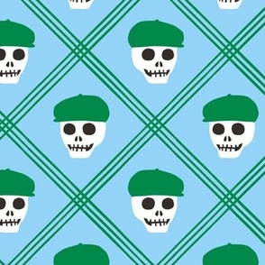 Skeleton Golfer - Plaid - Green/Blue - LAD24