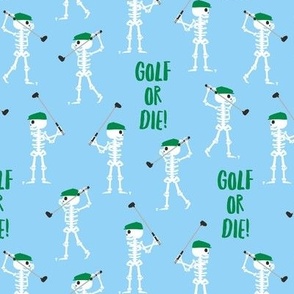 Golf or Die! Skeleton Golfers - blue - LAD24