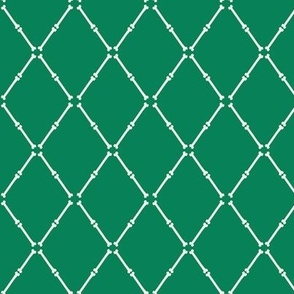 (small scale) bone - trellis on green - LAD24