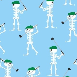 Skeleton Golfers - blue - LAD24