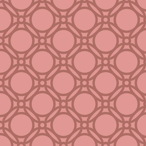 Pink and Burgundy Round Lattice Pattern