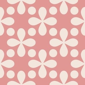 Pink Floral Geometric Pattern