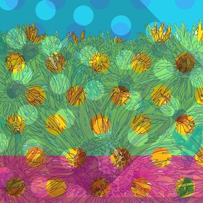 Sunflowers with other colors