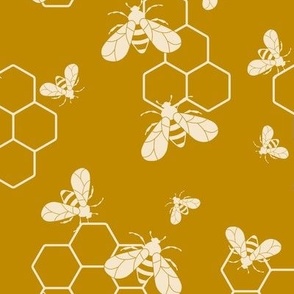 Bee season bees dark yellow 10 in