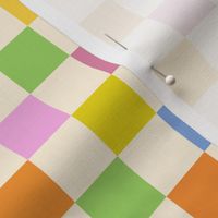 Checkerboard 70’s Colorful - 1” checks