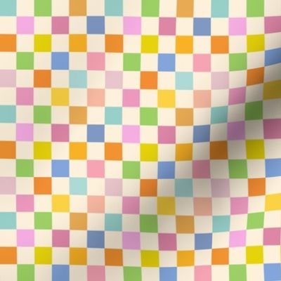 Checkerboard - 70s colorful - 1/2” checks