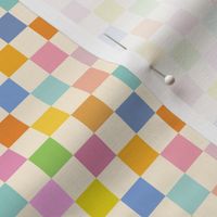 Checkerboard - 70s colorful - 1/2” checks