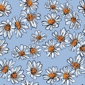 Daisies Light Blue