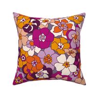 Retro Floral (24") - orange, pink, purple (ST2022RF)