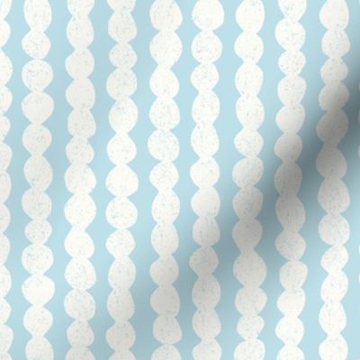 block print bubble stripe sky blue 12IN large scale