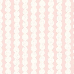 block print bubble stripe shell pink 12IN large scale