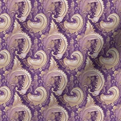 purple gold paisley