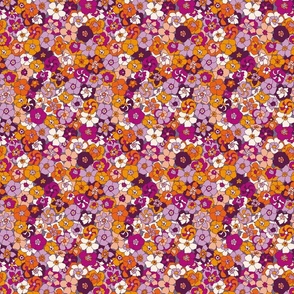 Retro Floral (6") - orange, pink, purple (ST2022RF) 