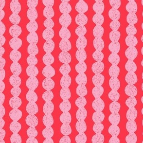 block print bubble stripe lipstick pink 12IN large scale