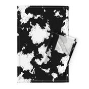 Faux Cow Print Black and White, large