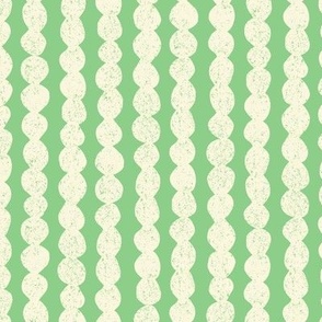 block print bubble stripe apple green 12IN large scale