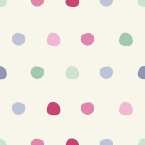 Colourful Polka Dots_Beige (Large Scale)(10.5"/12")