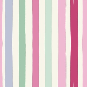Colourful Stripes_Beige (Large Scale)(10.5"/12")