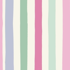 Colourful Stripes_Beige (Jumbo Scale/Oversized)(24")