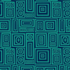 Peruvian Puzzle BLUE. 12"