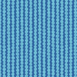 block print bubble stripe turquoise 6IN medium scale