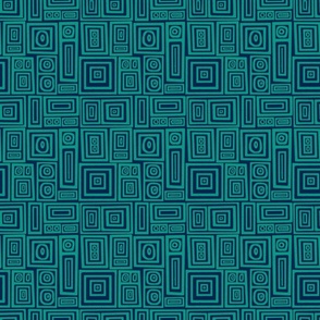 Peruvian Puzzle BLUE 6in
