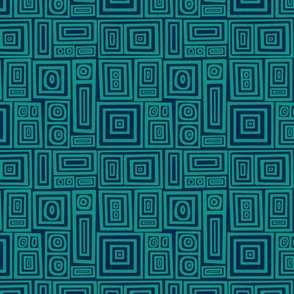 Peruvian Puzzle BLUE 8"
