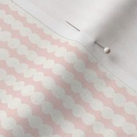 block print bubble stripe shell pink 6IN medium scale