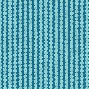 block print bubble stripe ocean blue 6IN medium scale