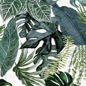 Large / Tropical Oasis - Botanical Leaves