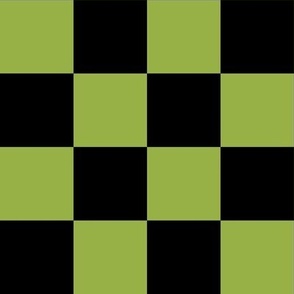 2” Checkers, Lime Green and Black