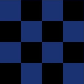 2” Checkers, Black and Royal Blue