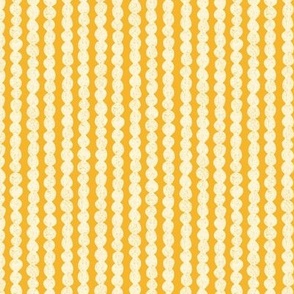 block print bubble stripe marigold yellow 6IN medium scale