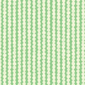block print bubble stripe apple green 6IN medium scale