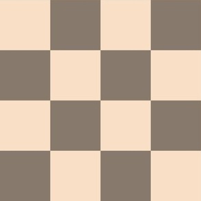 2” Checkers, Cocoa and Peachy Beige