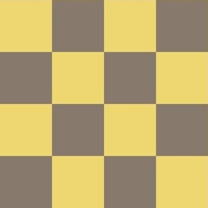 2” Checkers, Cocoa and Banana Yellow