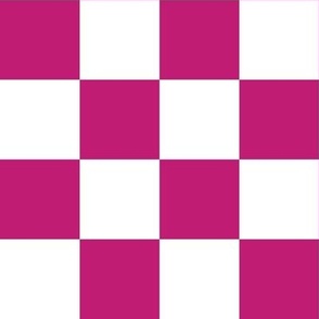 2” Checkers, Magenta and White