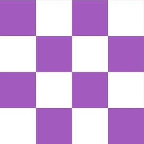 2” Checkers, Orchid Purple and White