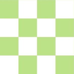 2” Checkers, Apple Green and White