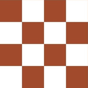 2” Checkers, Sienna Brown and White