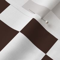 2” Checkers, Mahogany Brown and White