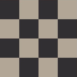 2” Checkers, Taupe and Charcoal