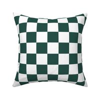 2” Checkers, Jungle Green and White