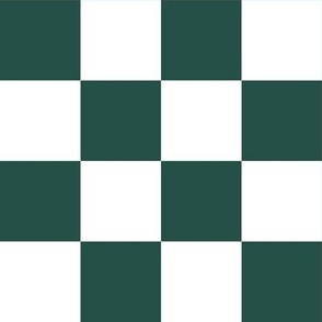 2” Checkers, Jungle Green and White