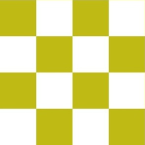 2” Checkers, Chartreuse Green and White