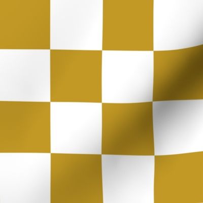 2” Checkers, Dijon Mustard Yellow and White